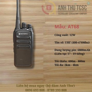 Bộ đàm Motorola AT68 chính hãng, công suất 12W, pin 6800mAh thumb