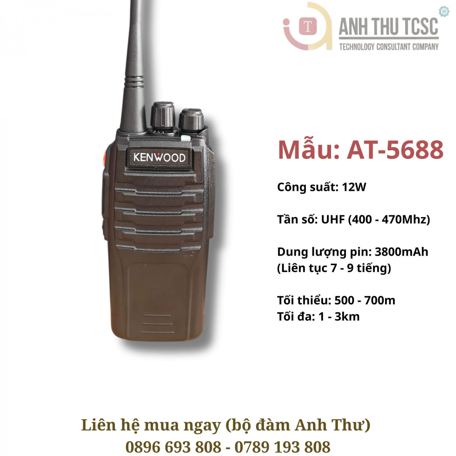 Bộ đàm Kenwood AT-5688  | Phân phối bởi Anh Thư TCSC