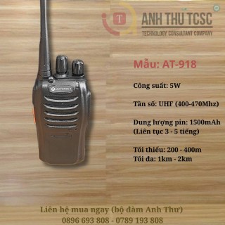 Bộ đàm Motorola AT-918 5W nhỏ gọn nhà hàng quán ăn thumb