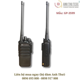 Bộ đàm Motorola GP-3599 công suất mạnh 12W, khoảng cách thực tế lên đến 4km, pin 3800mAh dùng 8-10 tiếng. thumb