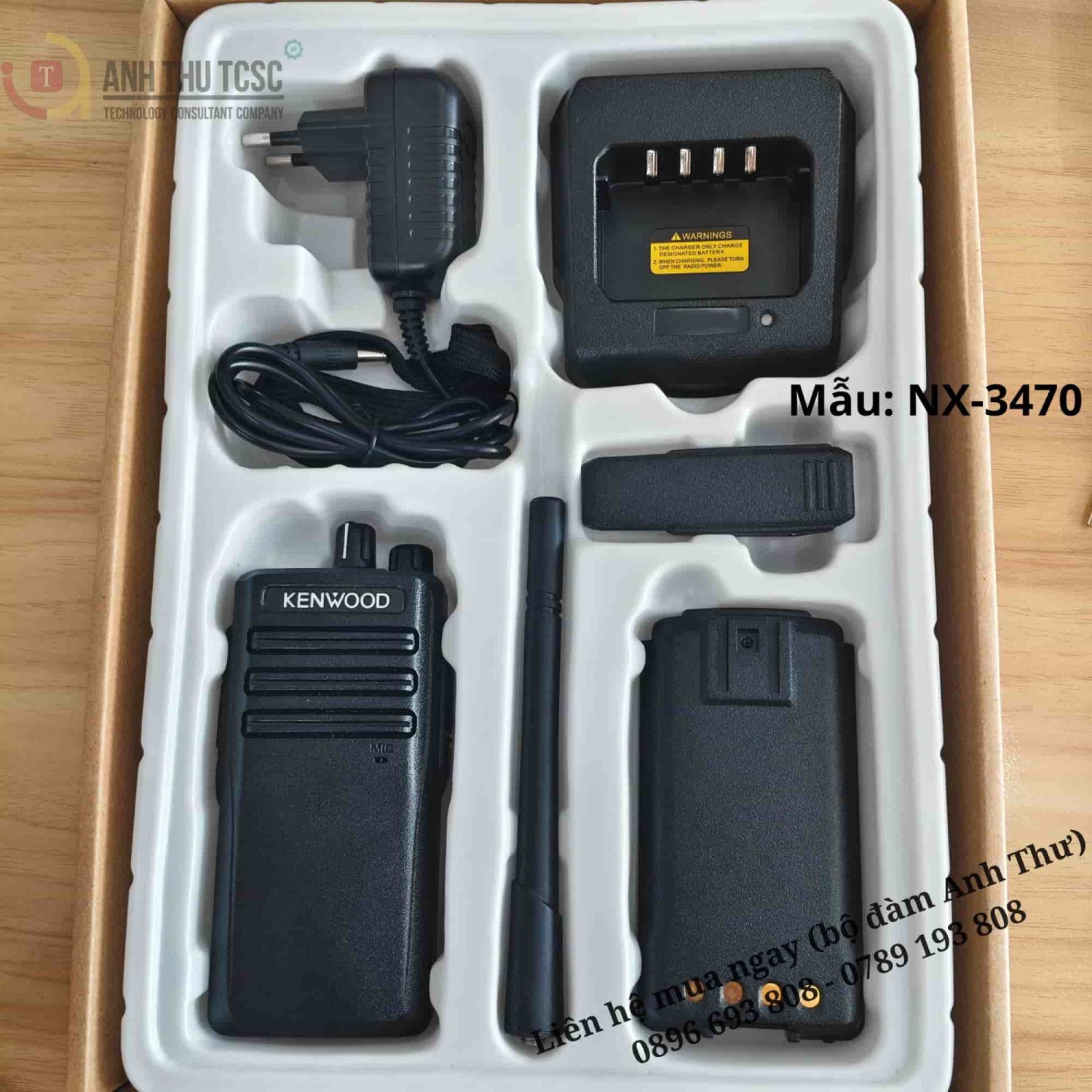 Bộ đàm Kenwood NX-3470 công suất lớn, thiết kế cầm tay chắc chắn, trọn bộ bộ đàm - Phân Phối bởi Anh Thư TCSC
