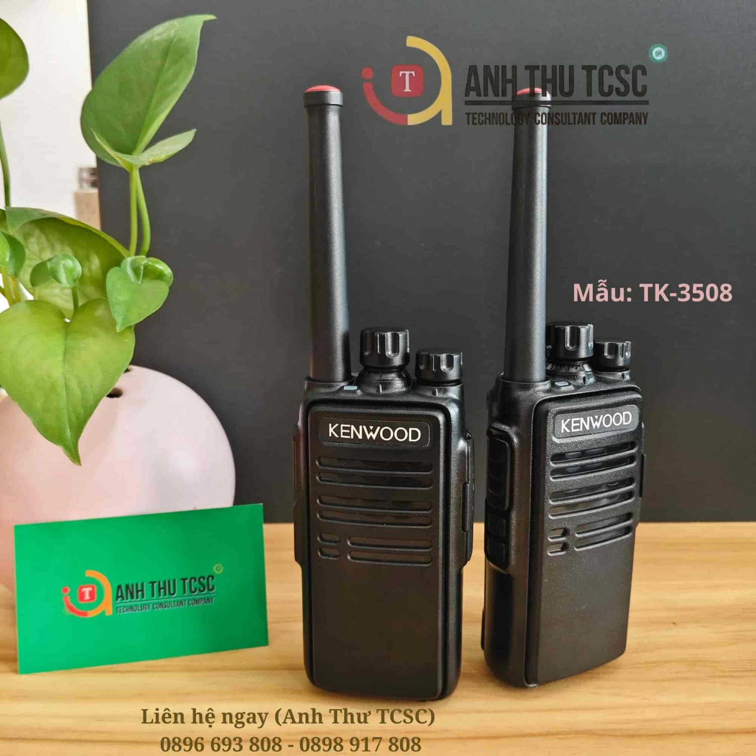 Bộ đàm Kenwood TK-3508 liên lạc ổn định cho công trình, thiết kế cầm tay chắc chắn với trọn bộ phụ kiện đi kèm | Anh Thư TCSC Phân Phối